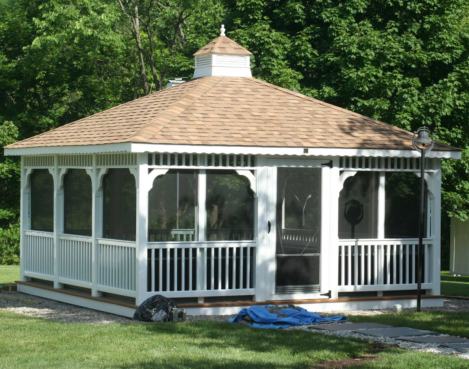 Backyard Creations Gazebo Reviews
 Vinyl Single Roof Rectangle Gazebos