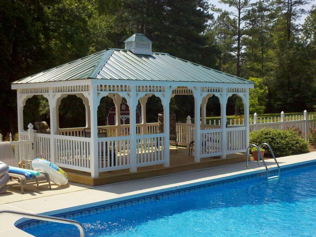 Backyard Creations Gazebo Reviews
 Vinyl Belle Roof Elongated Hexagon Gazebos