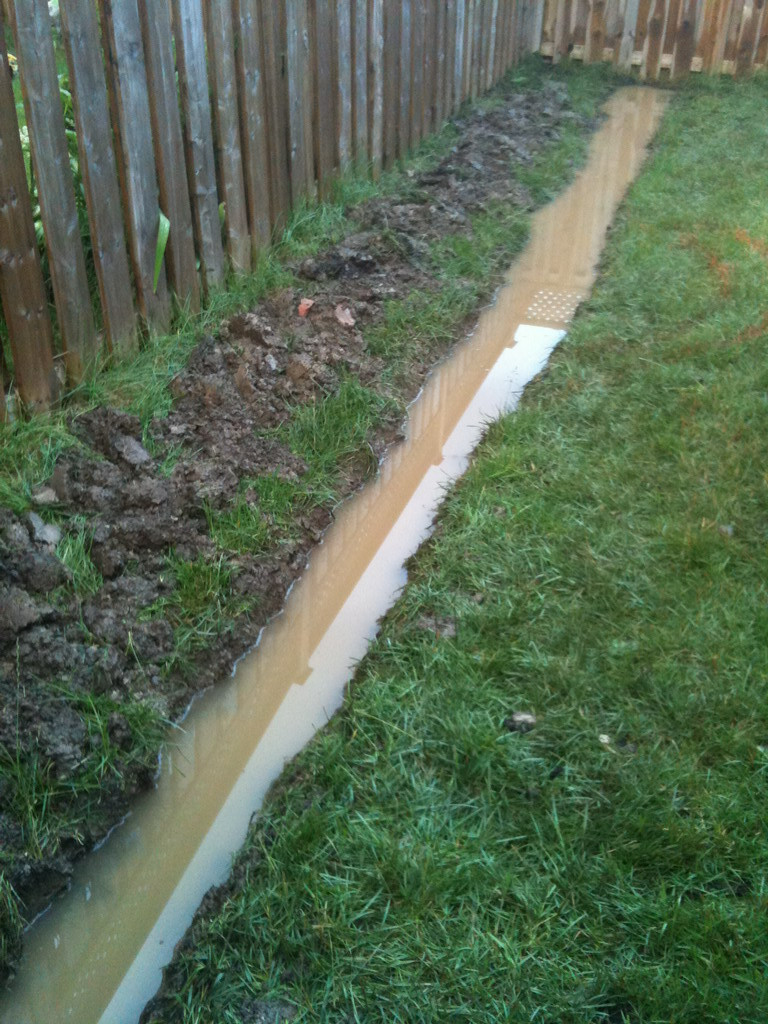 Backyard Drainage Pipe
 Backyard drainage diy