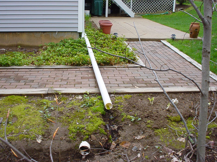 Backyard Drainage Pipe
 Basement Problems Poor Grading & Improper Yard Drainage