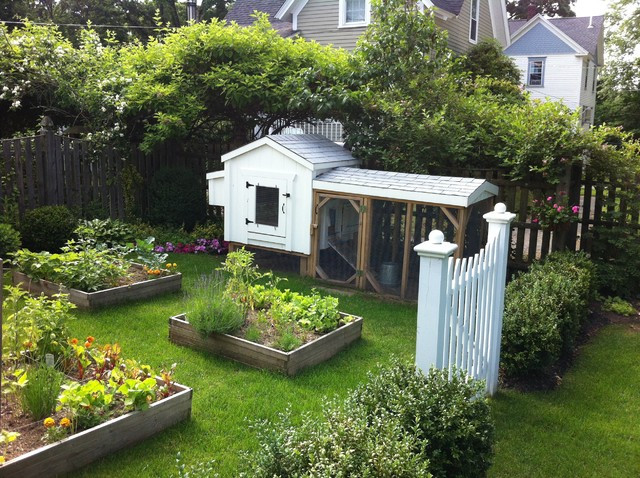 Backyard Farm Ideas
 Backyard Garden Farmhouse Landscape Boston by