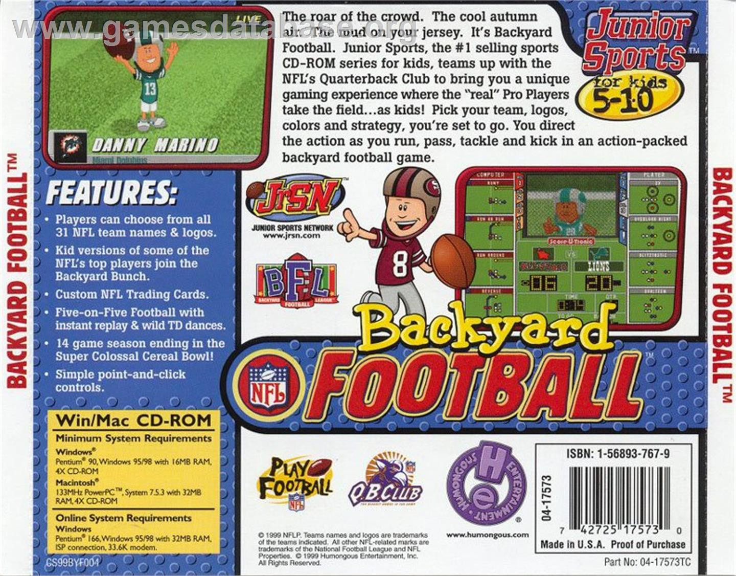 Backyard Football 1999
 Backyard Football ScummVM Games Database