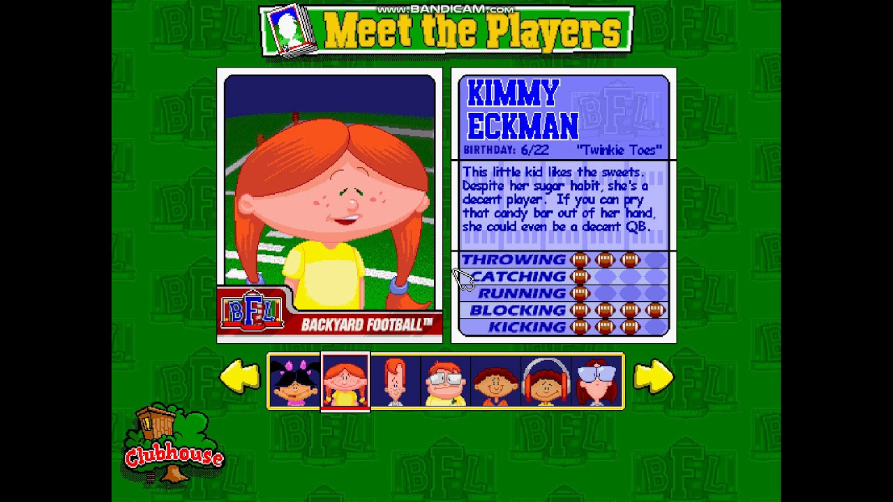 Backyard Football 1999
 Backyard Football 1999 Meet The Player Part 2