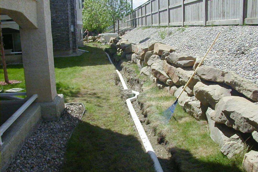 Backyard French Drain
 French Drain Design Curtain Drain Designs