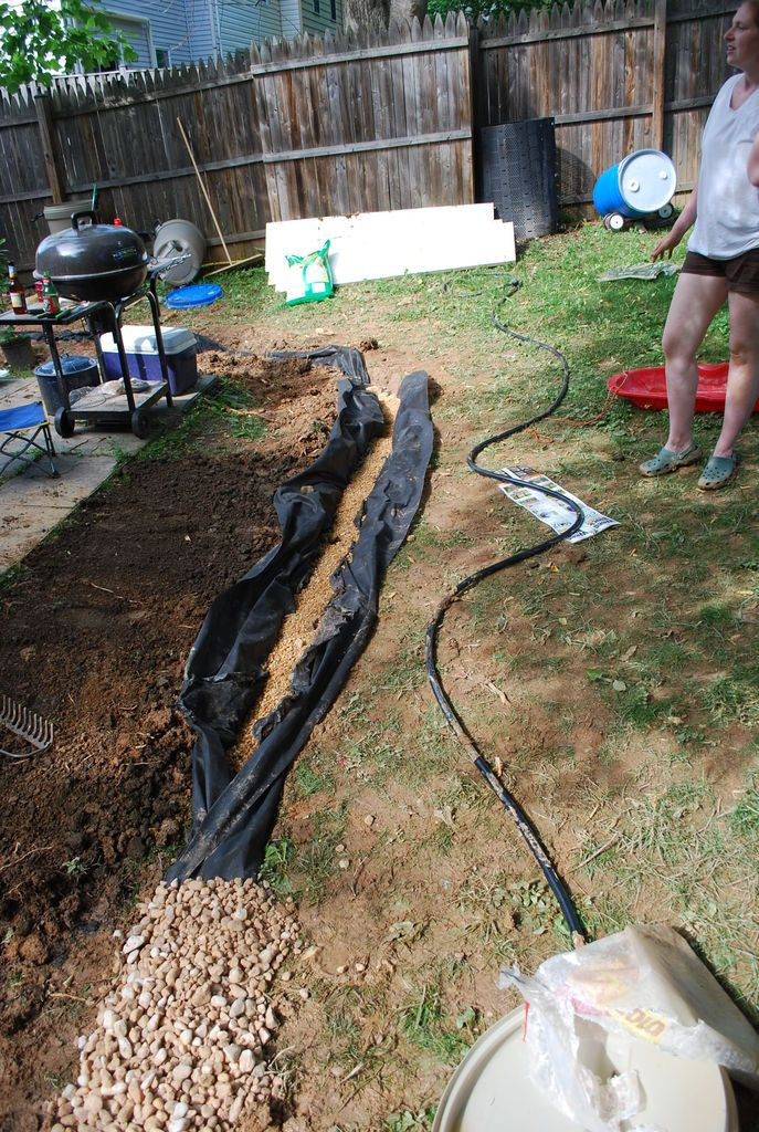 Backyard French Drain
 French Drain yard and garden