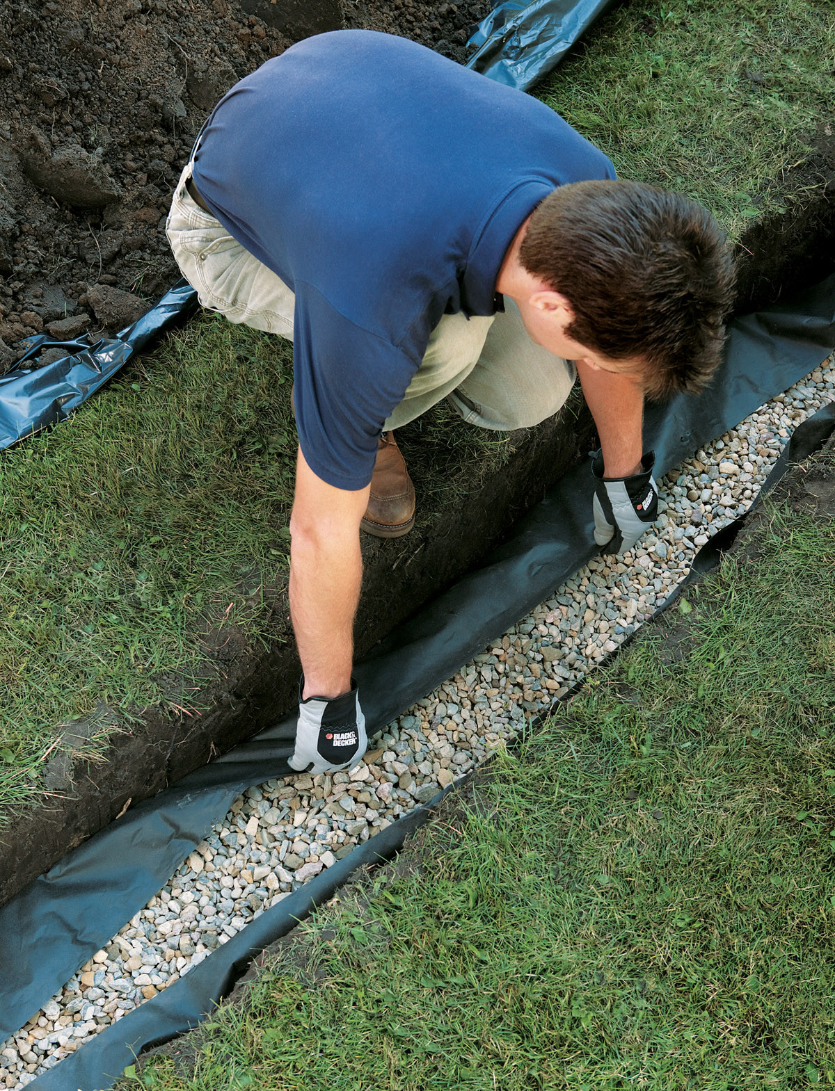 Backyard French Drain
 Installing a French Drain