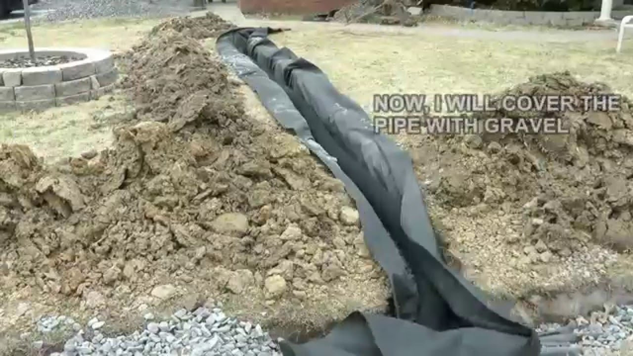 Backyard French Drain
 DIY How to build a French Drain How to drain surface