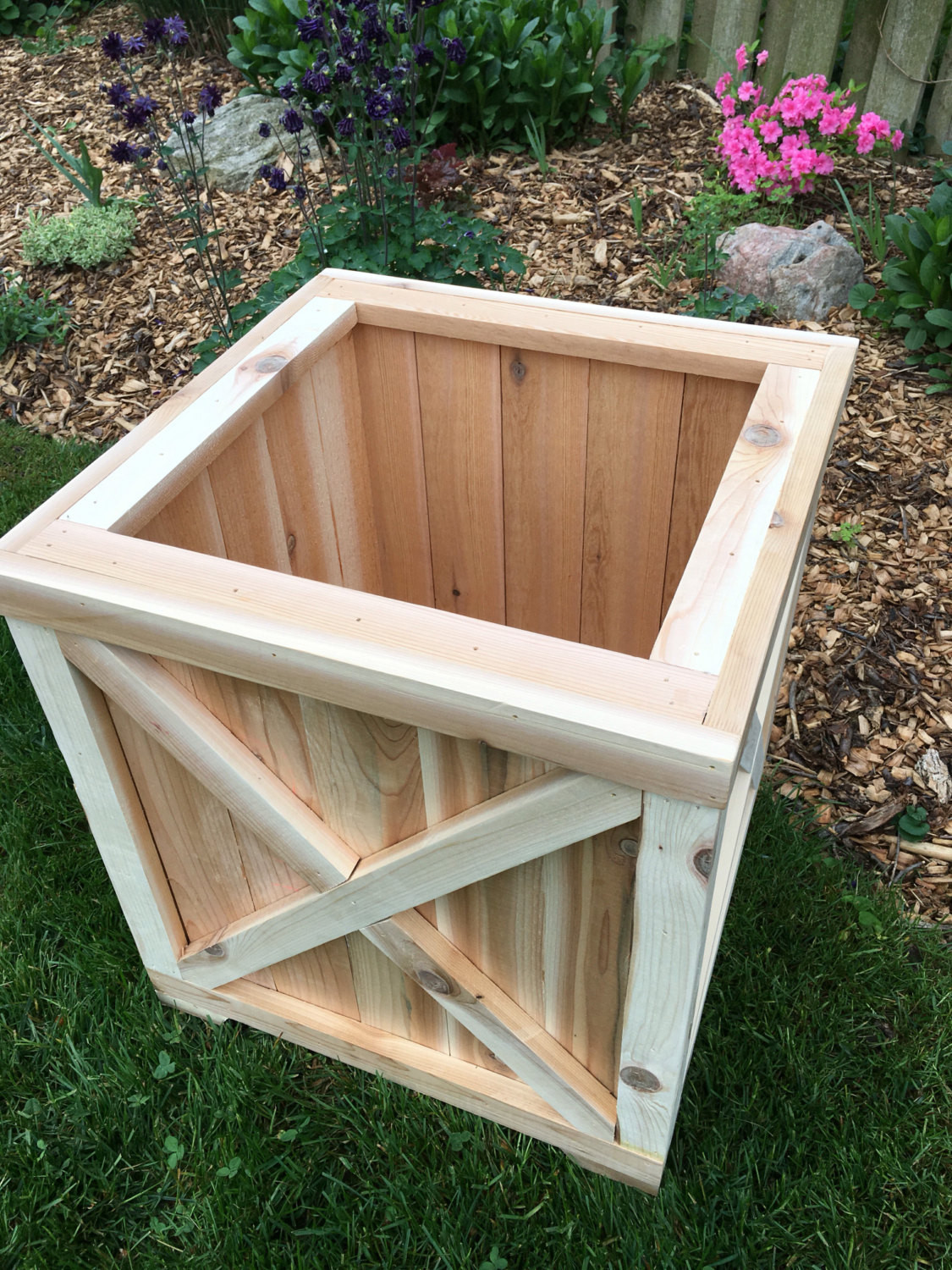 Backyard Garden Box
 Cedar planter box Planter Wood planter Cedar box Outdoor wood