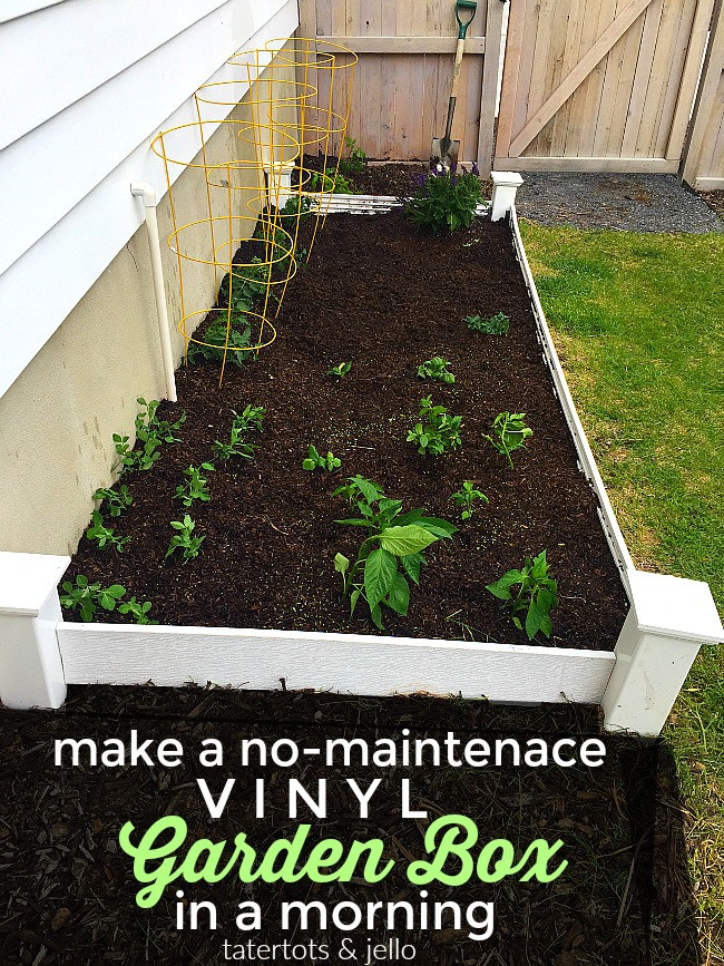 Backyard Garden Box
 Build No Maintenance Vinyl Garden Box