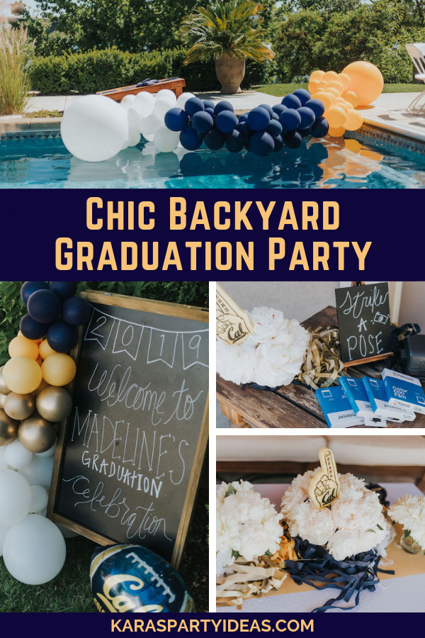 Backyard Grad Party Ideas
 Kara s Party Ideas Chic Backyard Graduation Party