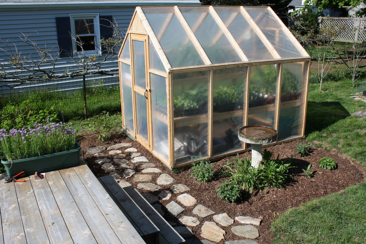 Backyard Greenhouse Plans
 Bepa s Garden Building a Greenhouse