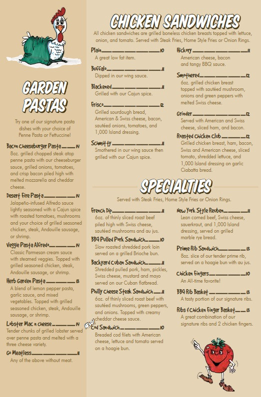 Backyard Grill Website
 Backyard Grill and Bar Menu