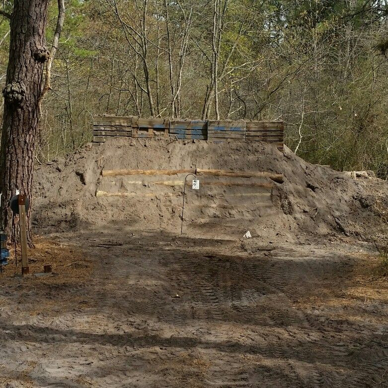 Backyard Gun Range
 Back yard shooting range backstop firearms