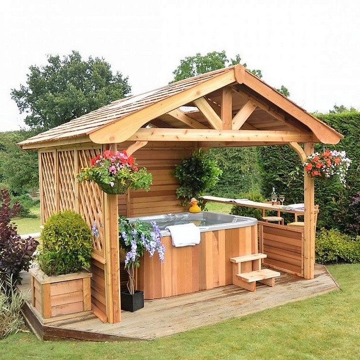 Backyard Hot Tub
 Mind Blowing Ideas for Patio Hot Tubs