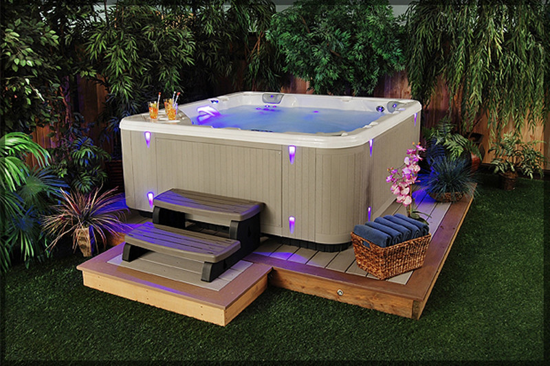 Backyard Hot Tub
 Backyard with hot tubs AllArchitectureDesigns