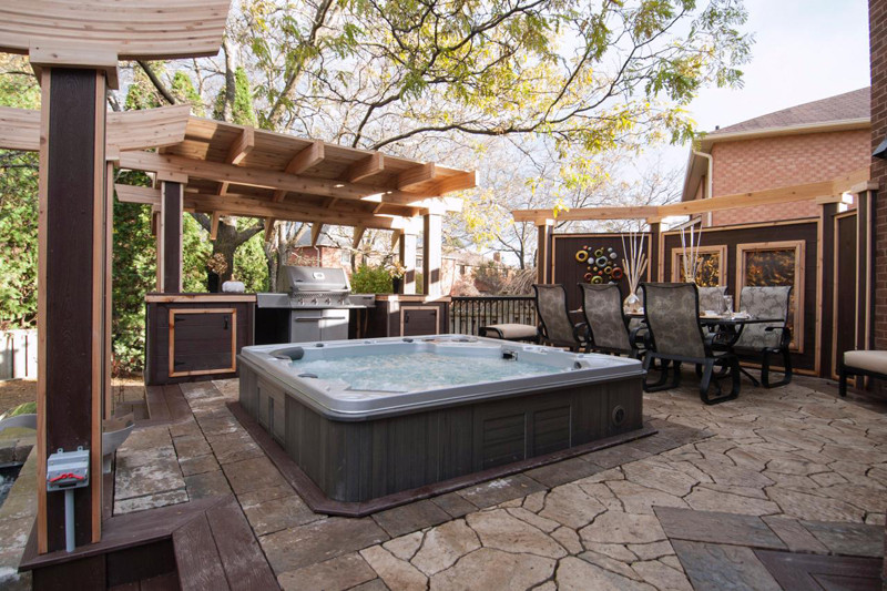 Backyard Hot Tub
 Backyard with hot tubs AllArchitectureDesigns