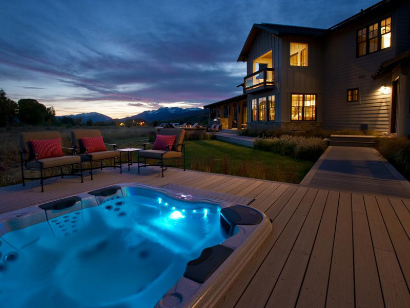 Backyard Hot Tub
 Backyard with hot tubs AllArchitectureDesigns