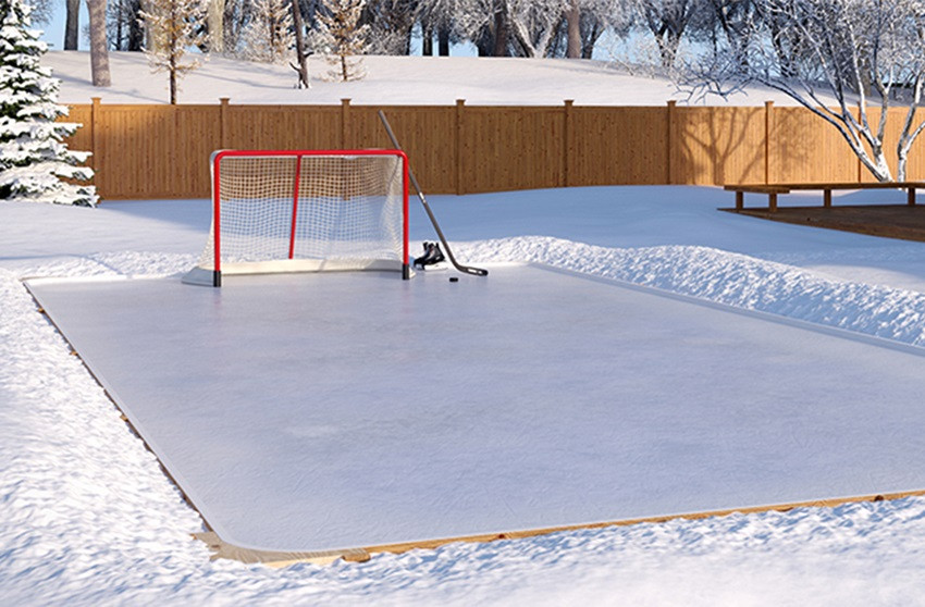 Backyard Ice Rinks
 White Reflective Backyard Ice Rink Plastic Polytarp