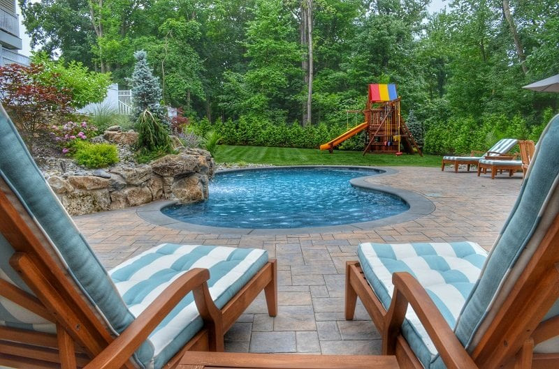 Backyard Kid Pool
 Lovely Landscaping OR Kid Friendly Yard Why Not Both