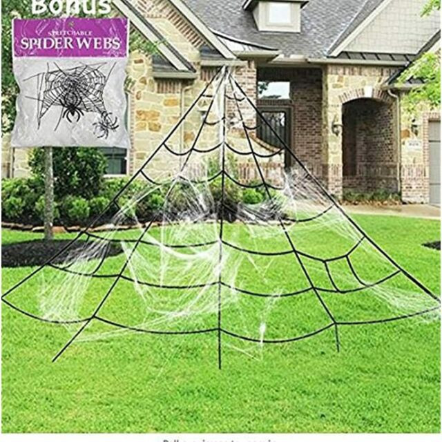 Backyard Kitchen &amp; Tap
 Halloween Giant Spider Web Outdoor Decor Yard Decorations