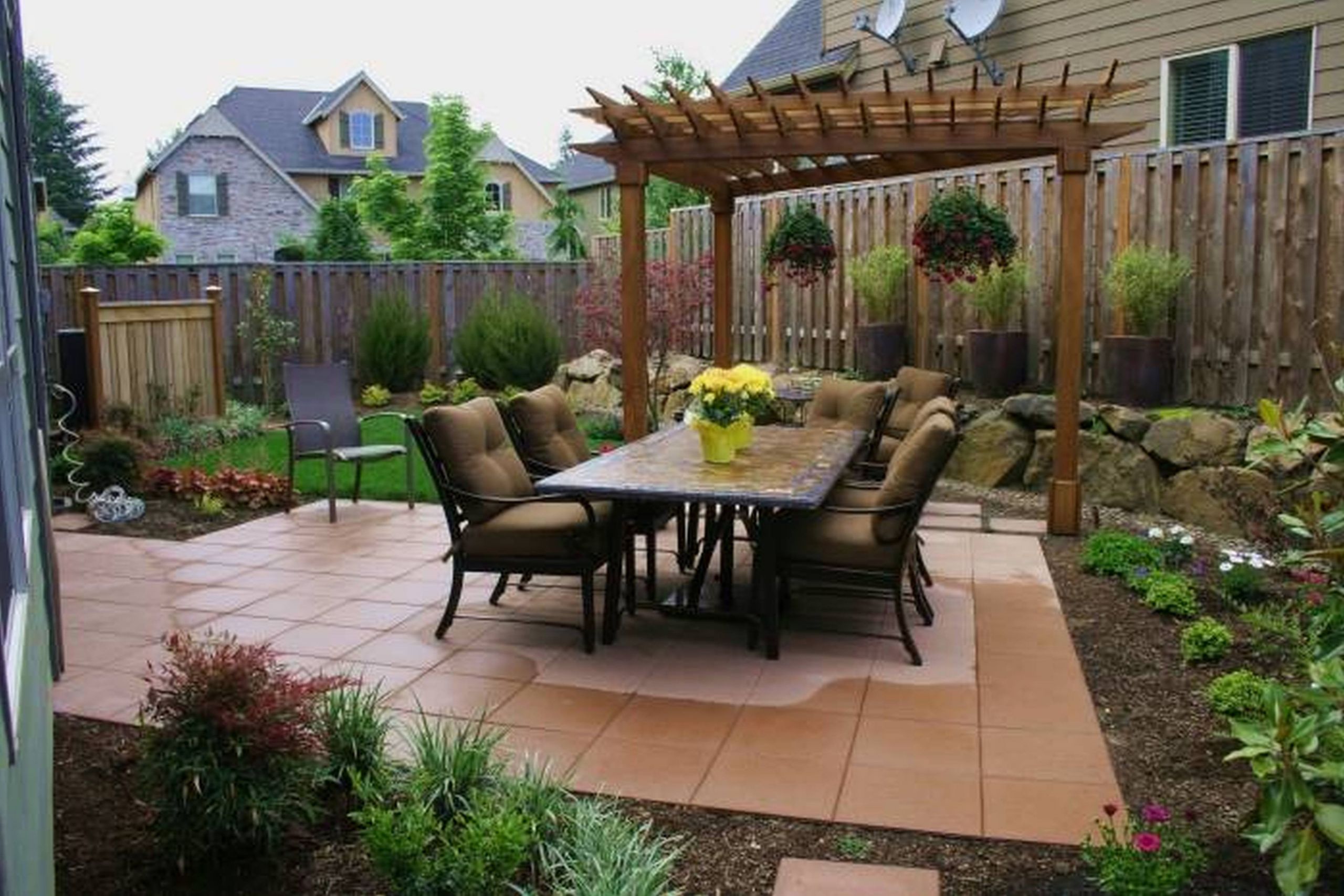 Backyard Landscaping Ideas No Grass
 Decoration Unique Backyard Ideas No Grass For Small Patio