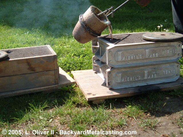 Backyard Metal Casting
 A homemade waste oil burner