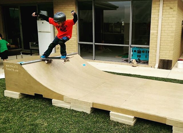 Backyard Mini Ramp
 Ookkie Groms Stoked on New Backyard Mini Ramp