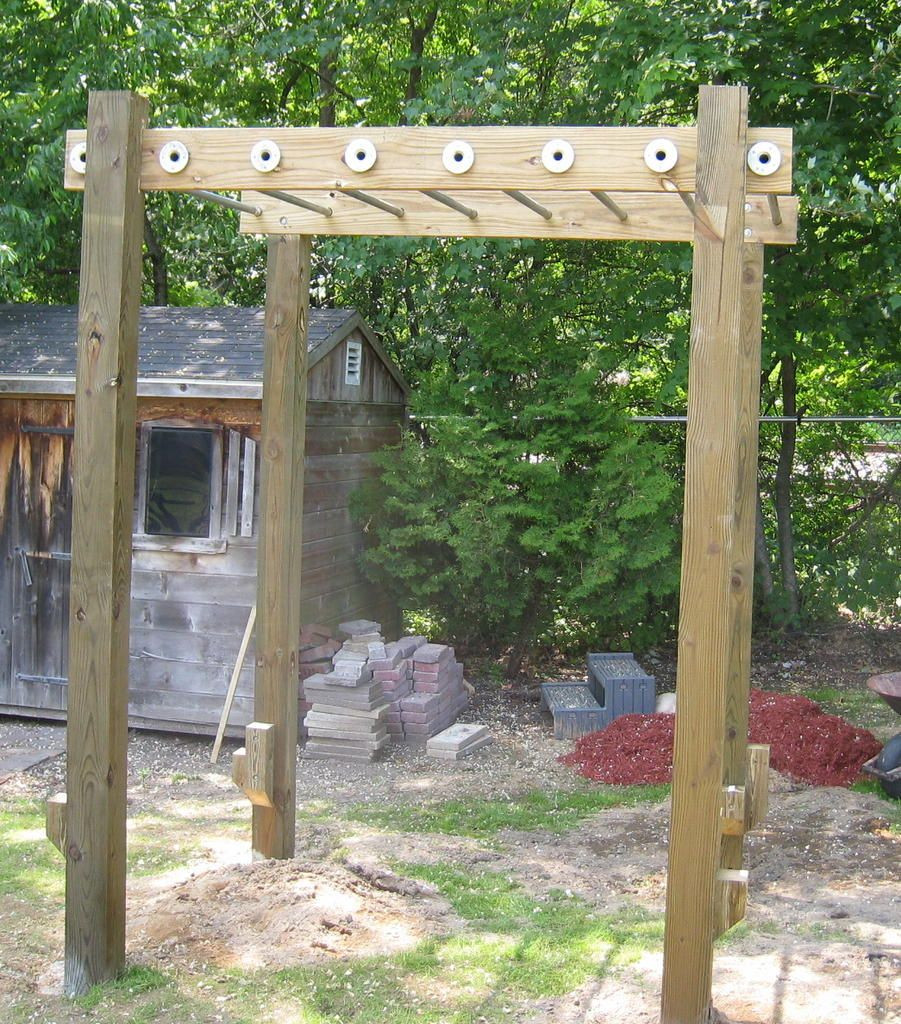 Backyard Monkey Bars
 Monkey bars idea Obstacle Running Pinterest