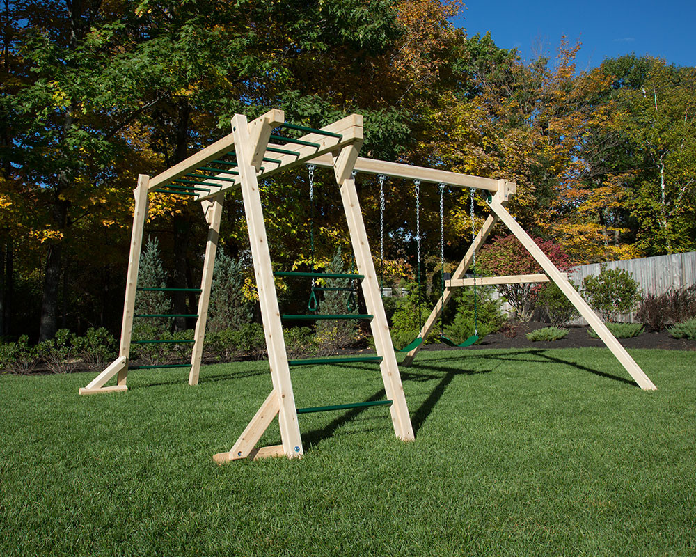 Backyard Monkey Bars
 Free Standing Swing Set and Monkey Bars