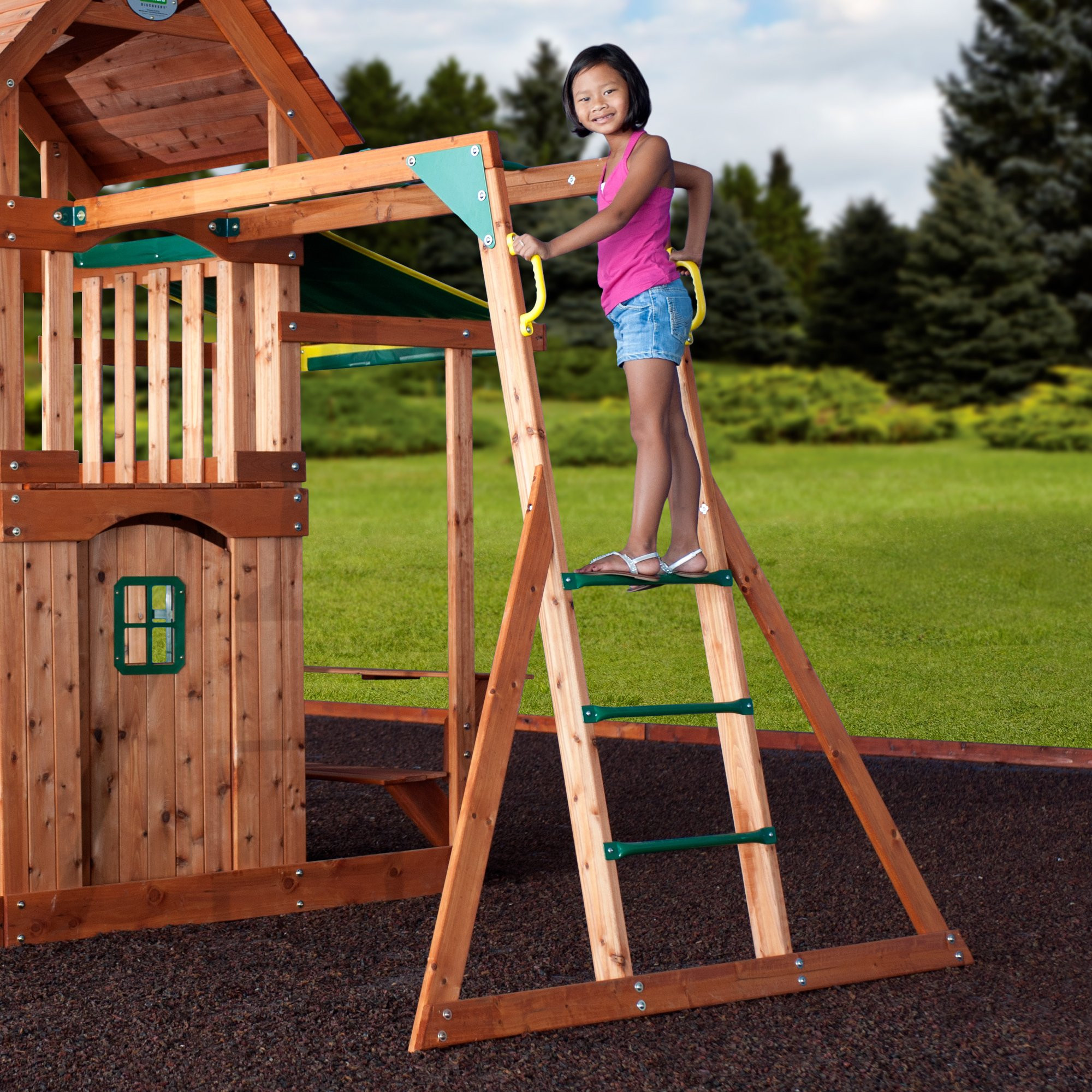 Backyard Monkey Bars
 Saratoga Wooden Swing Set Playsets