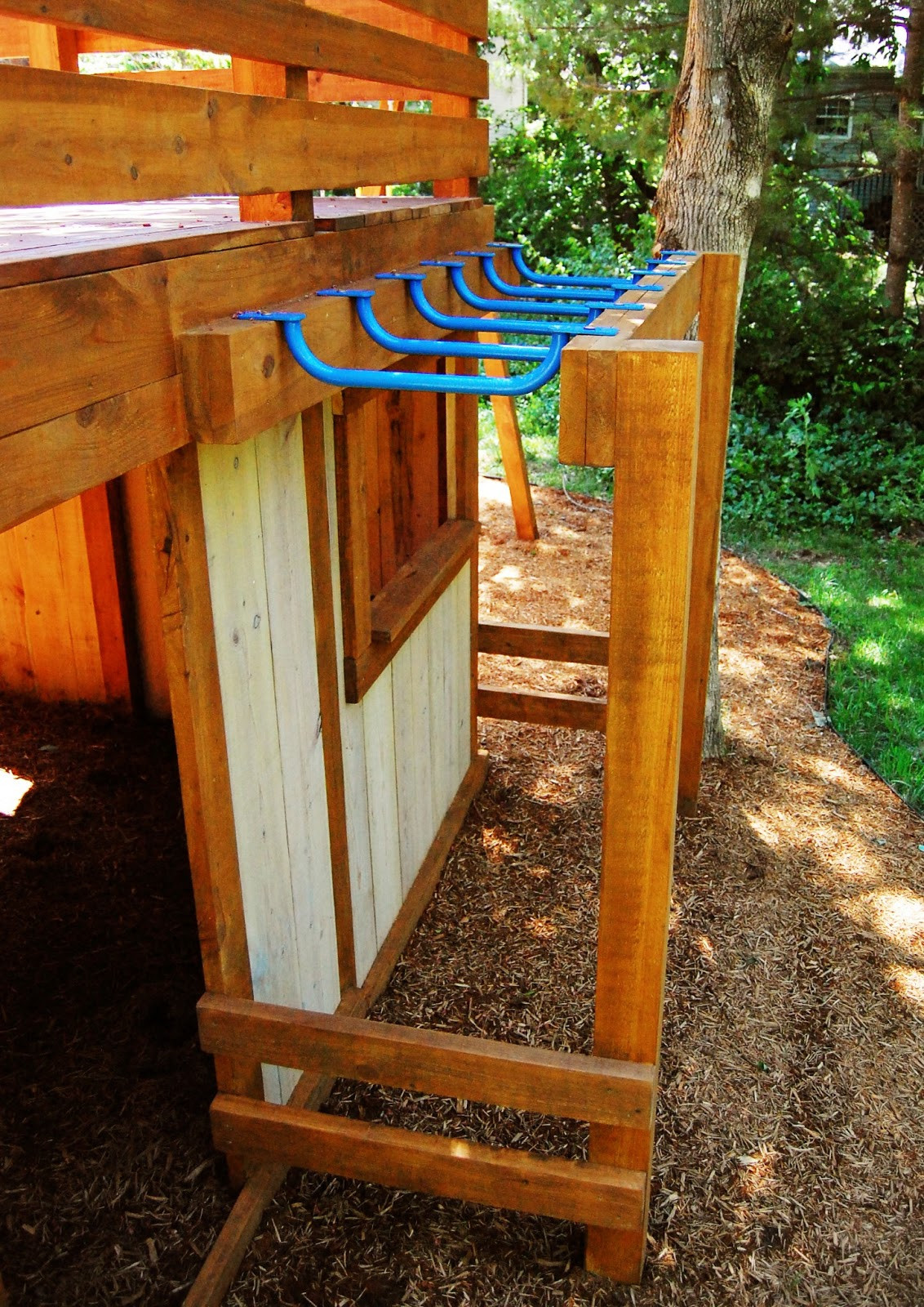 Backyard Monkey Bars
 Natural State Treehouses Inc Shores Family Playhouse