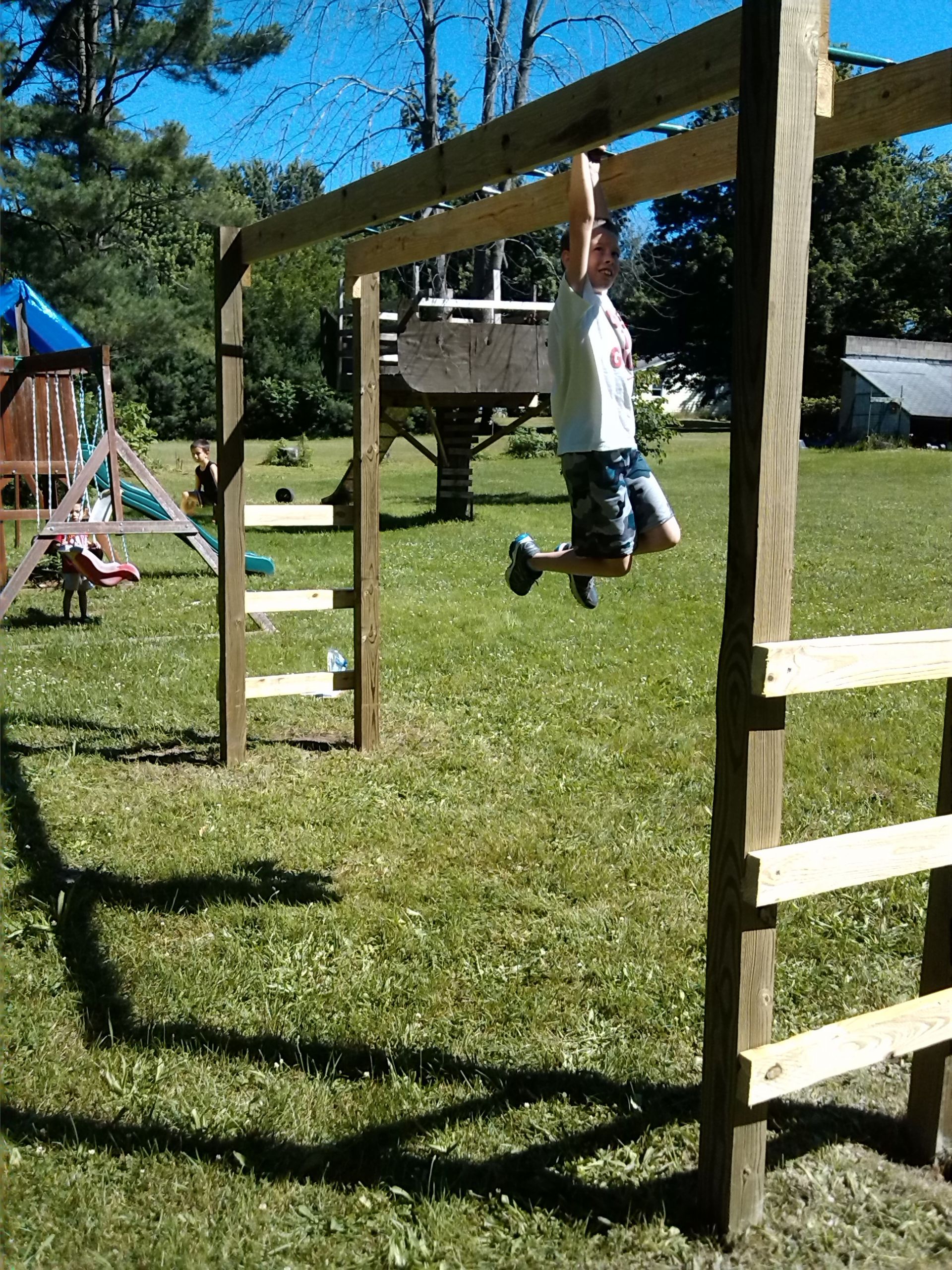 Backyard Monkey Bars
 How To Build Monkey Bars My $100 Backyard Design Action