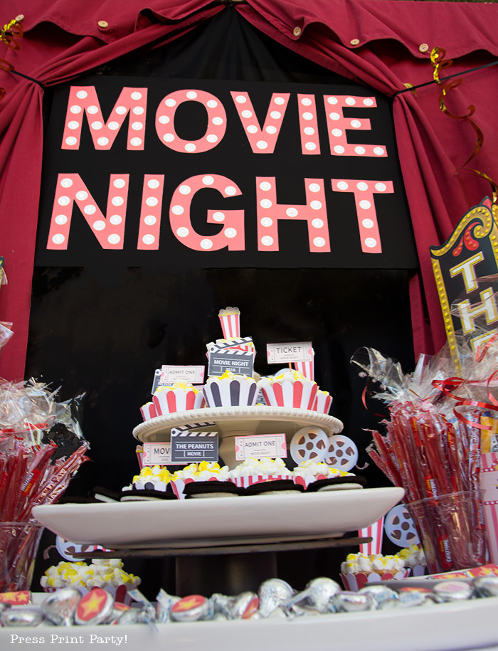 Backyard Movie Night Party Ideas
 Perfect Backyard Movie Night Birthday Ideas Press Print