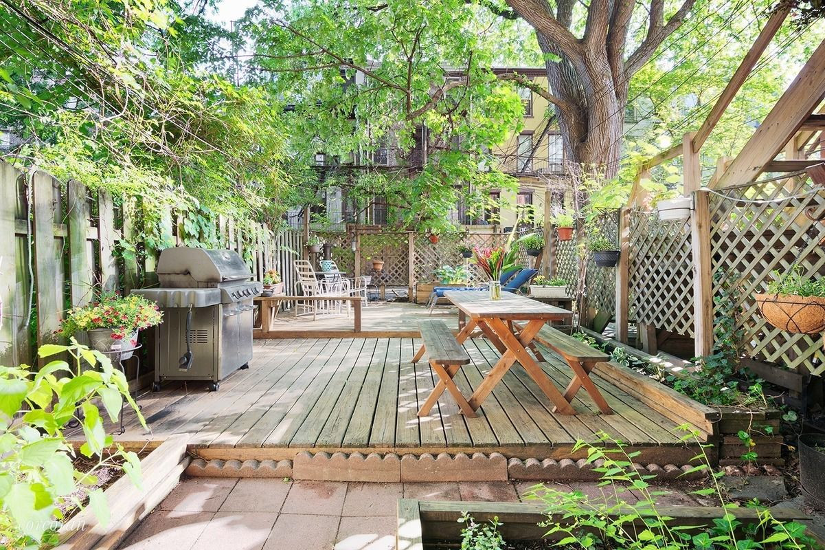 Backyard Park Slope
 The backyard at this $1 2M Park Slope co op is perfect for