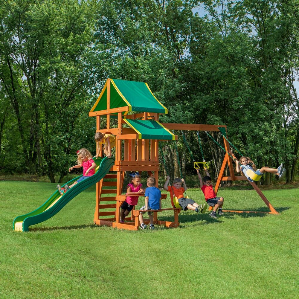 Backyard Playground Set
 Backyard Discovery Swing Set Tucson Cedar Wooden Outdoor