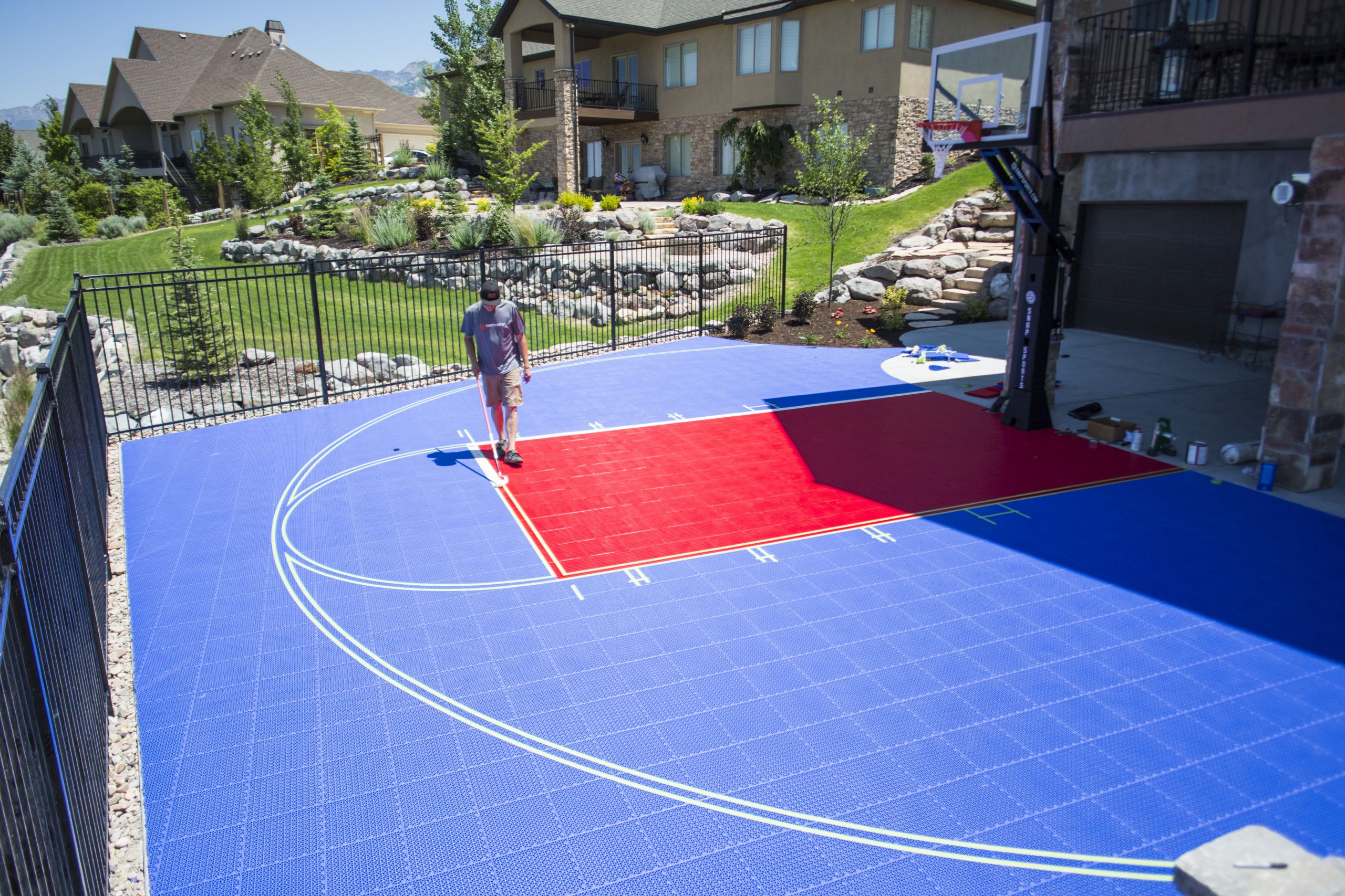 Backyard Sports Court
 SnapSports backyard basketball court