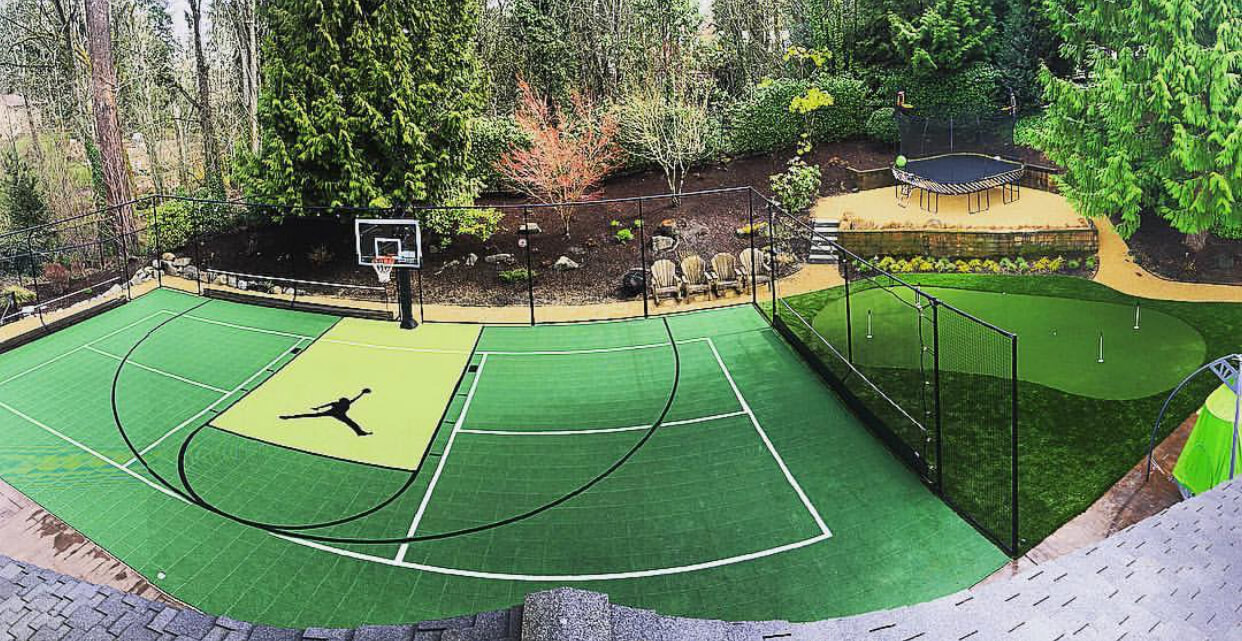 Backyard Sports Court
 Backyard Basketball Courts Outdoor Residential