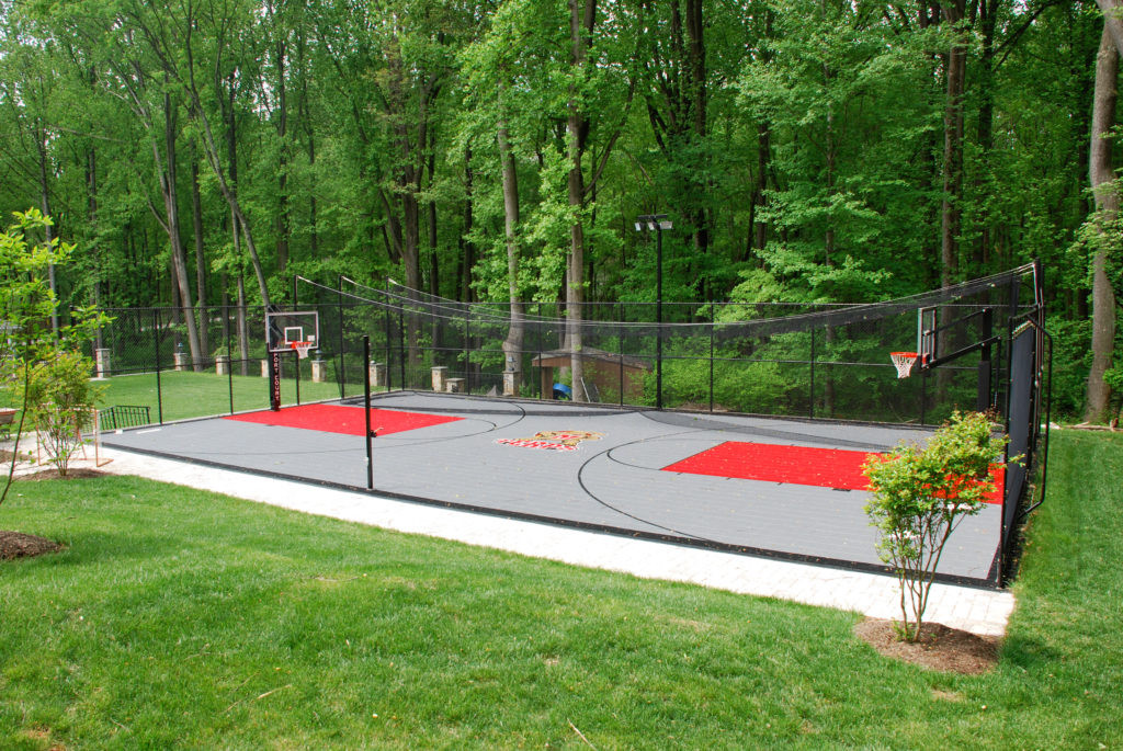 Backyard Sports Court
 Residential Outdoor Backyard Basketball Courts