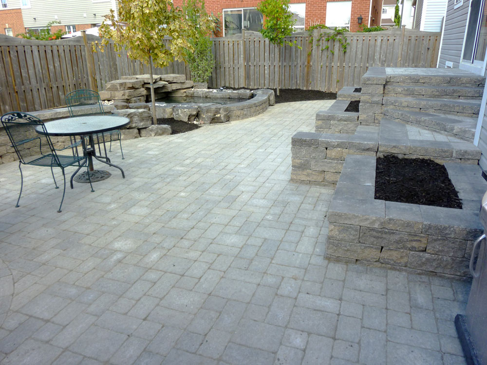 Backyard Stone Patio
 Patio Designs Backyard Design Landscaping Lighting