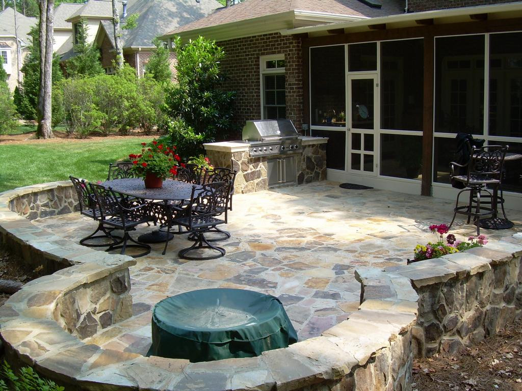 Backyard Stone Patio
 Great Outdoors Furnish your backyard with Stone patios