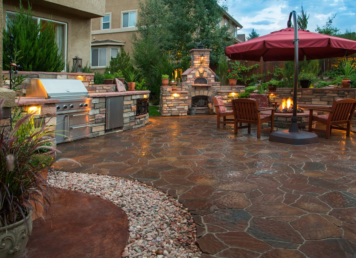 35 Lovely Backyard Stone Patio – Home, Family, Style and Art Ideas