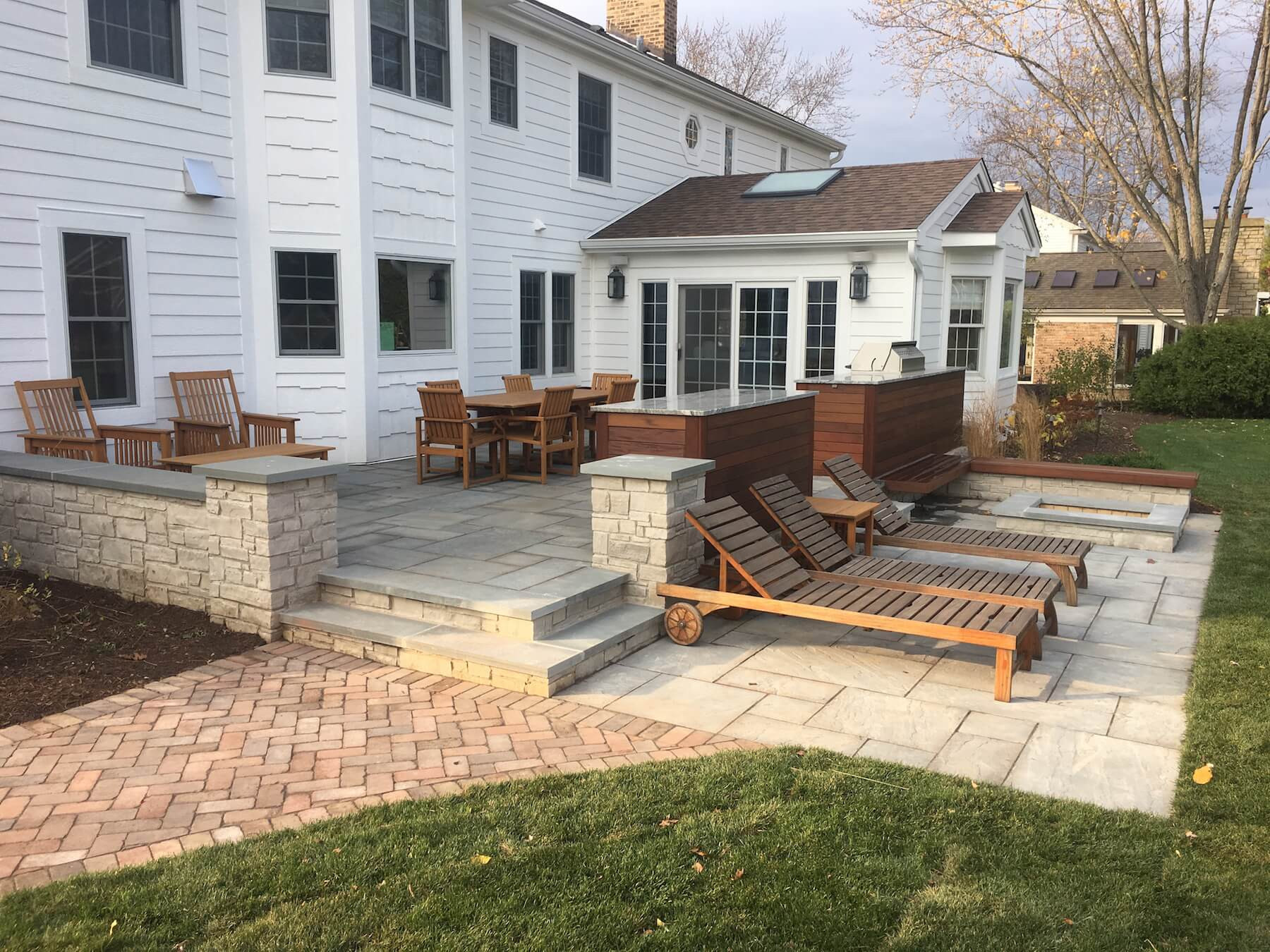 Backyard Stone Patio
 Stone Paver Patio Denver Roof Decks Pergolas and