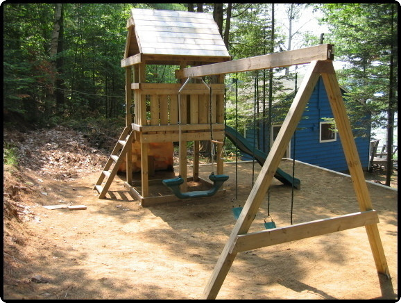 Backyard Swingset Plans
 BACKYARD FORT SWING SET PLAYHOUSE WOOD PLANS ON CD