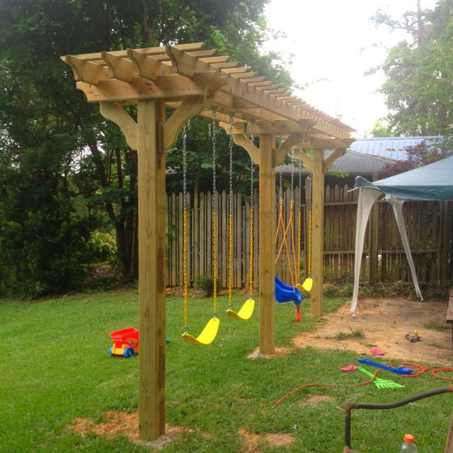 Backyard Swingset Plans
 Woodwork Pergola Swing Set Plans PDF Plans