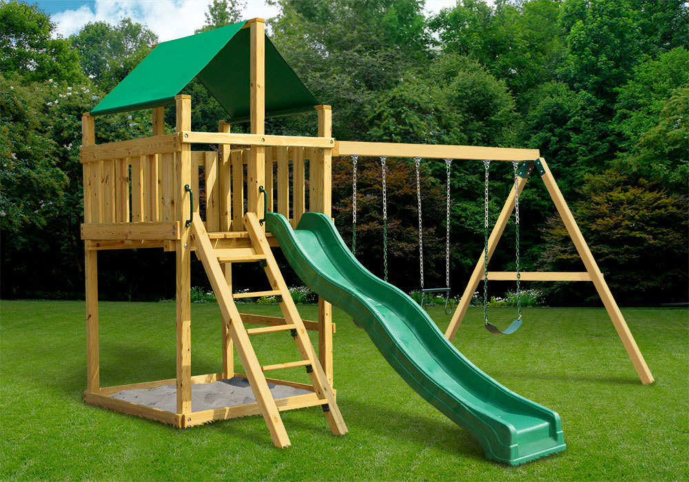 Backyard Swingset Plans
 Discovery Fort with Swing Set DIY Kit SwingSetMall