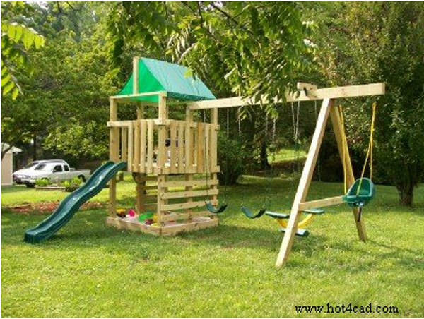 Backyard Swingset Plans
 6 Free Swing Set Plans