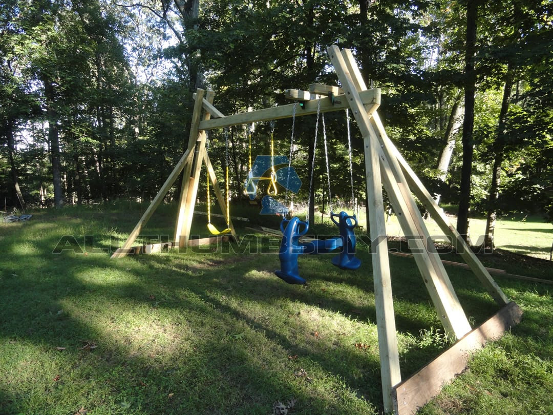 Backyard Swingset Plans
 allthumbsdiy building outdoor play swing set pleted c fl