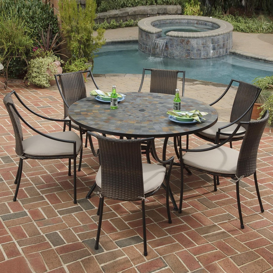 Backyard Table And Chairs
 Stone Patio Tables Ideas – HomesFeed