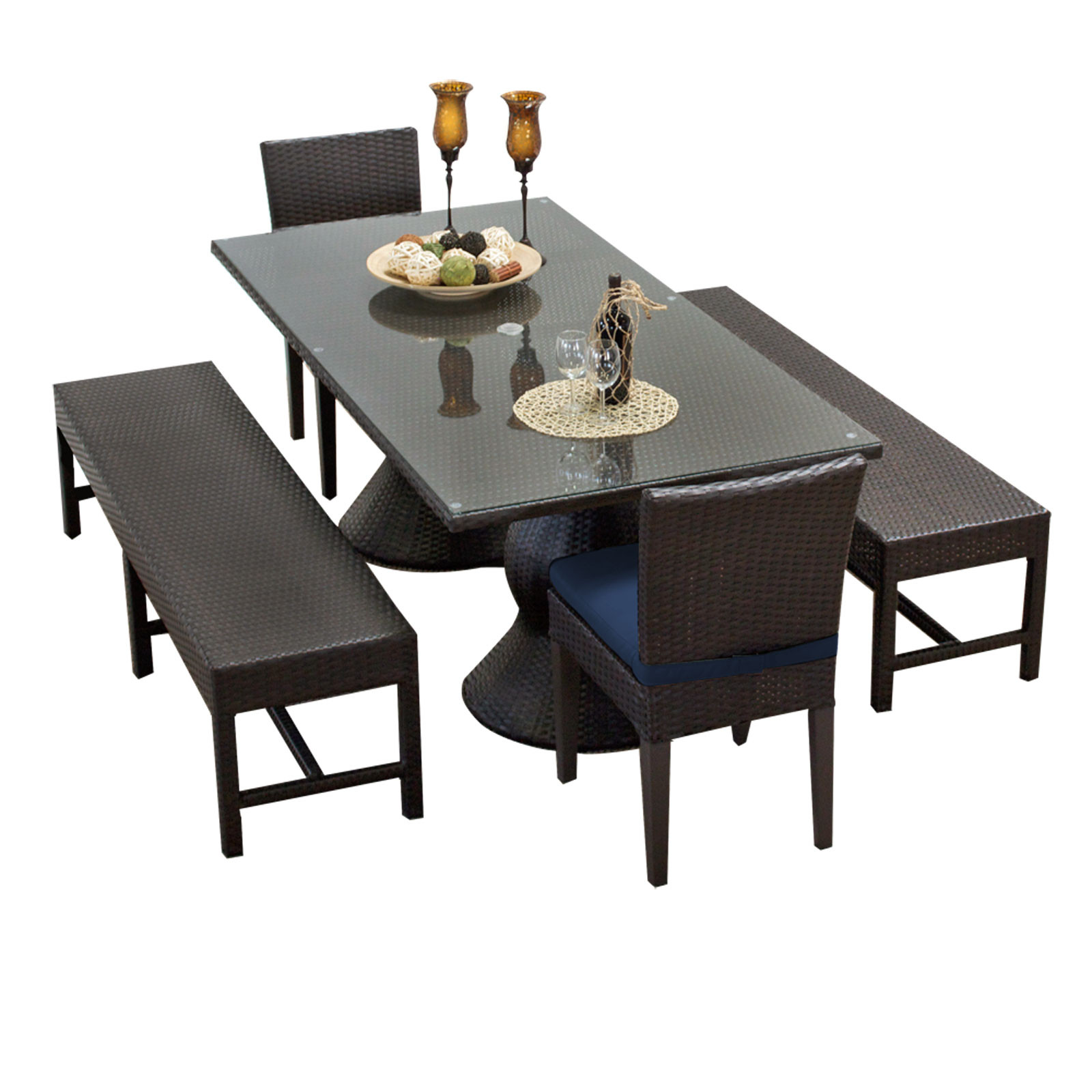 Backyard Table And Chairs
 Napa Rectangular Outdoor Patio Dining Table With 2 Chairs