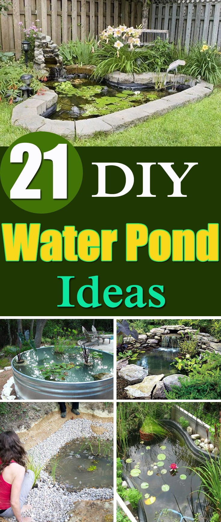 Backyard Water Garden
 21 DIY Water Pond Ideas